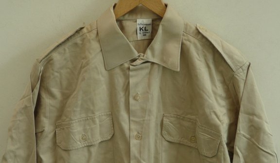 Hemd, Uniform DT63 (Dagelijks Tenue), lange mouw, Koninklijke Landmacht, maat: 15½ - 39, 1968.(Nr.2) - 1