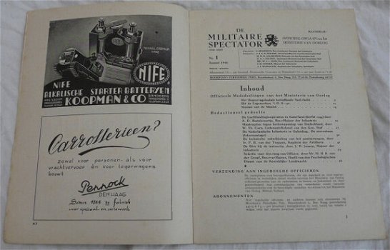 Maandblad, de Militaire Spectator, Moorman's Periodieke Pers, Nr.1 Januari 1946.(Nr.1) - 1