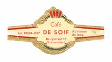 Abonné - Reclamebandje Café De Soif, Roosendaal (zwarte boord, stemt tevrêe Holland)