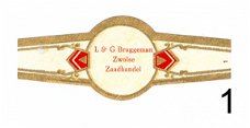 Zonder merk (type Vedetten) - Reclamebandje Zaadhandel L & G Bruggeman, Zwolle (nr 1)-X