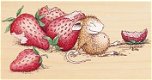 RETIRED houten stempel Sleeping With Strawberries van House Mouse. - 1 - Thumbnail