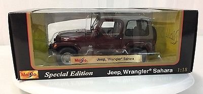 1:18 Maisto 4x4 Chrysler Jeep Wrangler Sahara closed hardtop brown - 1