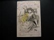 2 x Originele antieke ansichtkaarten dame en heer 1902 en 1904 - 2 - Thumbnail