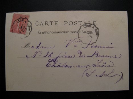2 x Originele antieke ansichtkaarten dame en heer 1902 en 1904 - 4