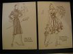 2 x Originele vintage ansichtkaarten dame en kleding J. Hartmann jaren 30 - 1 - Thumbnail