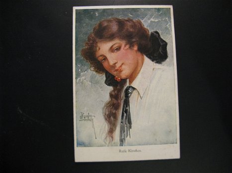 2 x Originele vintage ansichtkaarten Reif zum Pflücken Ruab Gnischaf jaren 20 - 3