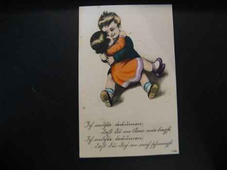 2 x Originele vintage ansichtkaarten Herzlichste Gelückwünsche Ich möchte traumen jaren 20 - 2