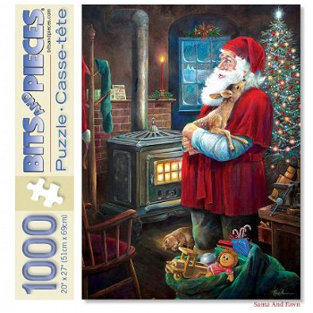 Bits and Pieces - Santa and Fawn - 1000 Stukjes Nieuw - 2