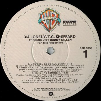 LP - T.G. Sheppard - 3/4 Lonely - 1