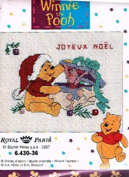 WINNIE THE POOH BORDUURPAKKET ,WINNIE met KNORRETJE KERST 36 , laatste - 1