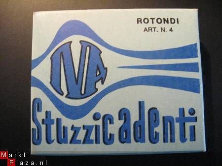 Oude IVA Stuzzicadenti...Rotondi Art, n. 4...Tooth-Picks - 2