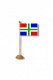 Groningen Tafelvlag 10x 15 cm met houder. - 1 - Thumbnail