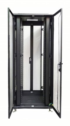 47U 19" patchkast stalen geperforeerde split voor en achterdeuren afmeting (BxDxH) 800x800x2200 - Afbeelding 6