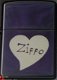 Zippo Aanster met Hart Mood Indigo finish 2003 NIEUW G214 - 1 - Thumbnail