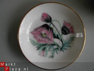 Bone China mini schaaltje met klaproos - 1