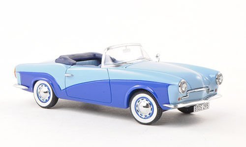 1:43 BoS Models 43295 Rometsch Lawrence Cabriolet Blue 1959 (VW Volkswagen) - 1