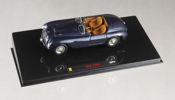 1:43 HotWheels Elite Ferrari 166 MM barchetta blauw - 1