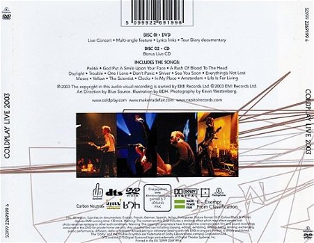 MUZIEK DVD + CD - Coldplay live 2003 - 1