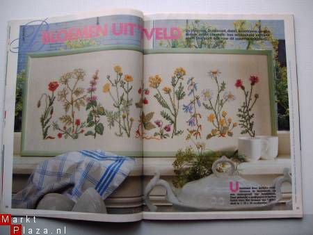 Ariadne nr 6, juni 1986 met borduurpatroon veldbloemen - Afbeelding 4