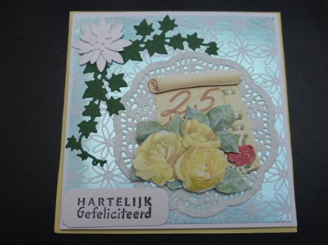 3D kaart 690, Hartelijk gefeliciteerd, 25 jaar getrouwd - 1