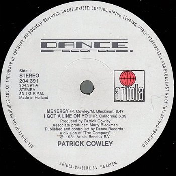 LP - Patrick Cowley - The Album - 3