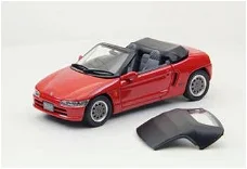 1:43 EBBRO 43649 Honda Beat 1991 rood met gesloten en open cabrio top !
