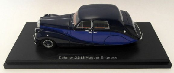 1:43 BoS-Models 43385 Daimler DB18 Hooper Empress twotone blue 1950 blauw-donkerblauw - 4