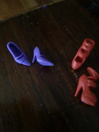 2 paar barbie schoentjes met hakje - nr. 1