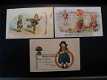 3 x Originele antieke ansichtkaarten kinderen... - 1 - Thumbnail