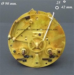 === Pendule uurwerk voor onderdelen = oud === 36195