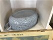 vintage grijsgwolkte schaal met handvatten - 3 - Thumbnail