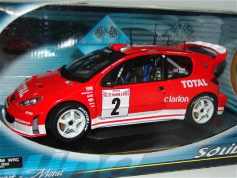 1:18 Solido Peugeot 206 WRC rally Monte Carlo 2003 #2 TOTAL - 0