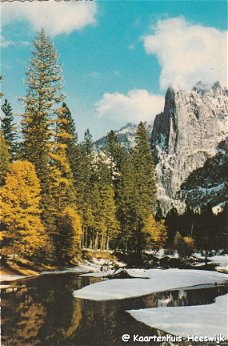 Sentinel Rock and the Merced river Yosemite National Park