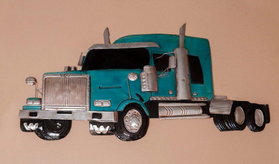 Vrachtwagen metaal wanddecoratie - 1