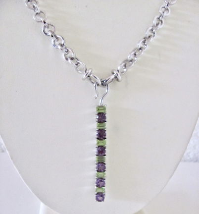 NIEUW Zwaar zilveren Y-collier zirkonia INCLUSIEF VERZENDEN - Afbeelding 2
