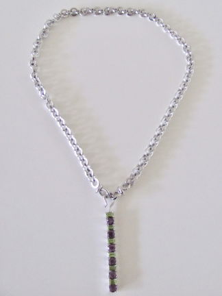 NIEUW Zwaar zilveren Y-collier zirkonia INCLUSIEF VERZENDEN - Afbeelding 5