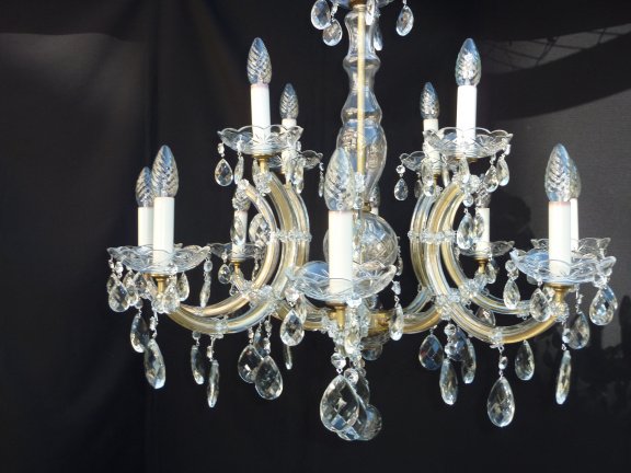 12 lamps Maria Theresia kroonluchter met hoge bogen - Afbeelding 2