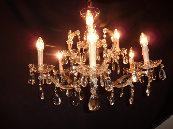 stel 9 lamps Maria Theresia kroonluchters hoog model - nr. 1