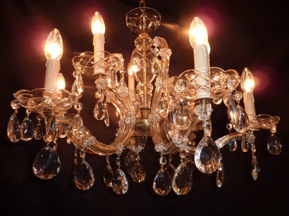 stel 9 lamps Maria Theresia kroonluchters hoog model - Afbeelding 3