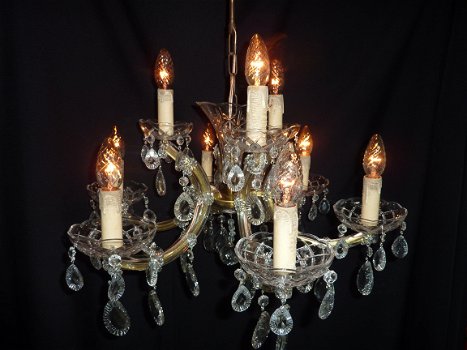 9 lamps Maria Theresia kroonluchter laag model - 1