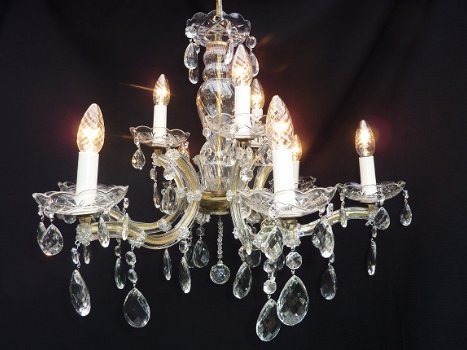 9 lamps Maria Theresia kroonluchter verdeeld over 2 etages - 1