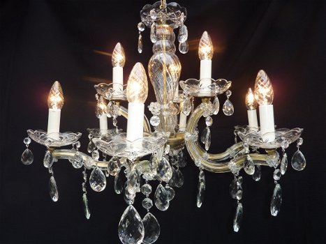 9 lamps Maria Theresia kroonluchter verdeeld over 2 etages - 2