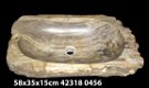 wastafels van versteend hout fossiel sink of petrified wood - 5 - Thumbnail