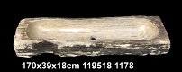 wastafels van versteend hout fossiel sink of petrified wood - 7 - Thumbnail