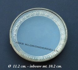 === Pendule deur = geslepen glas = oud = 37581