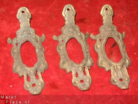 3 antieke bronzen ornamenten ca 1880. - 1