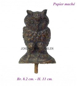 Klokornament uil = gesigneerd = zeldzaam ! = 36667