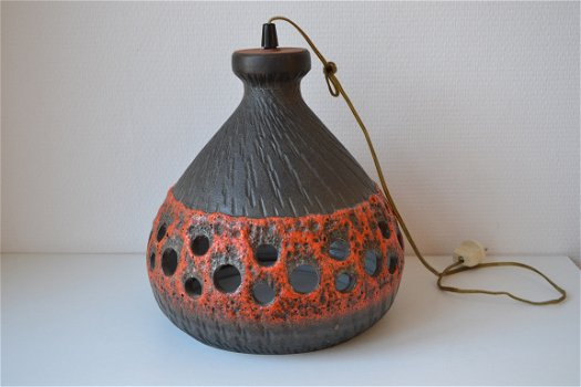 Vintage hanglamp Hollands keramiek. - 1