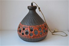 Vintage hanglamp Hollands keramiek.