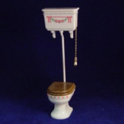 poppenhuis miniaturen BODO HENNIG toilet met stortbak - nr. 1